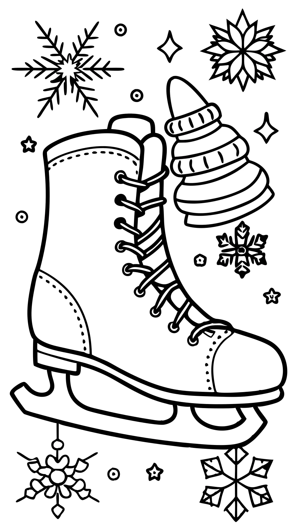 coloriages de patins à glace